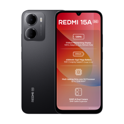 Redmi 15A 5G Ace Black 4 GB + 64 GB