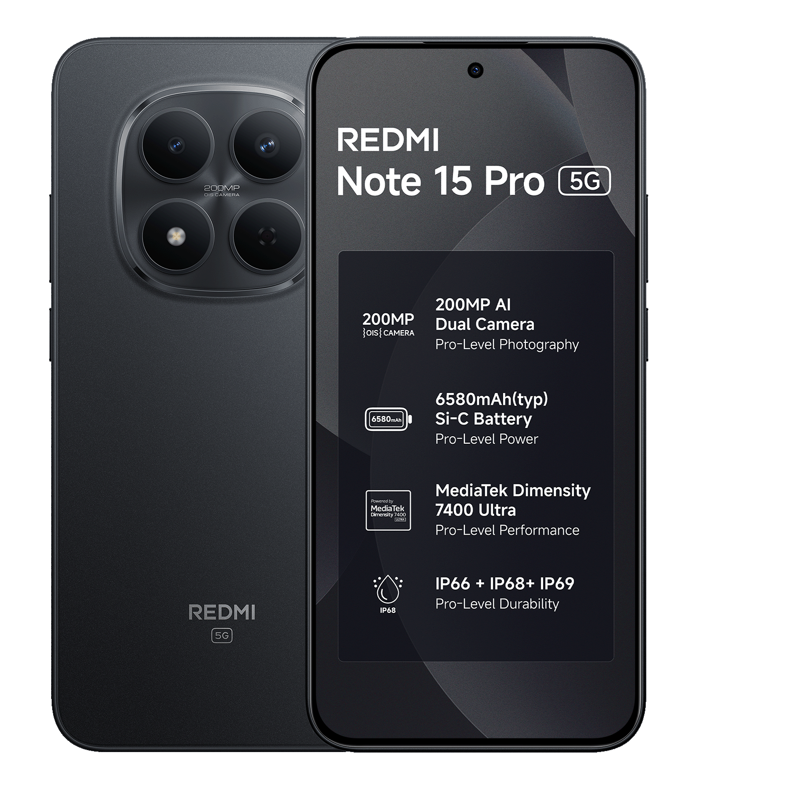Redmi Note 15 Pro 5G Carbon Black 8 GB + 128 GB