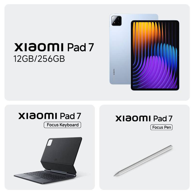 Xiaomi Pad 7 12GB 256GB + Xiaomi Focus Pen + Xiaomi Pad 7 / 7 Pro Focus Keyboard