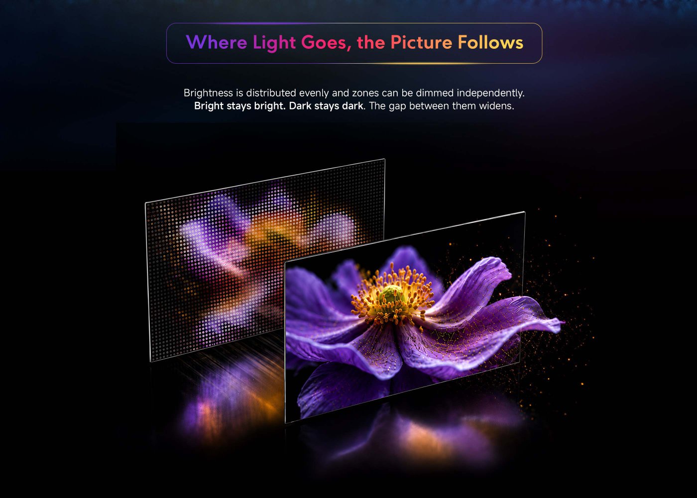 The promotional image for the Xiaomi TV FX Mini LED series showcases the television and its features, including the words "QD Mini LED" and "QUANTUM MAGIQ." The background features a golden gradient, and the TV screen displays vibrant images. It is set to be released on June 4, 2026.
