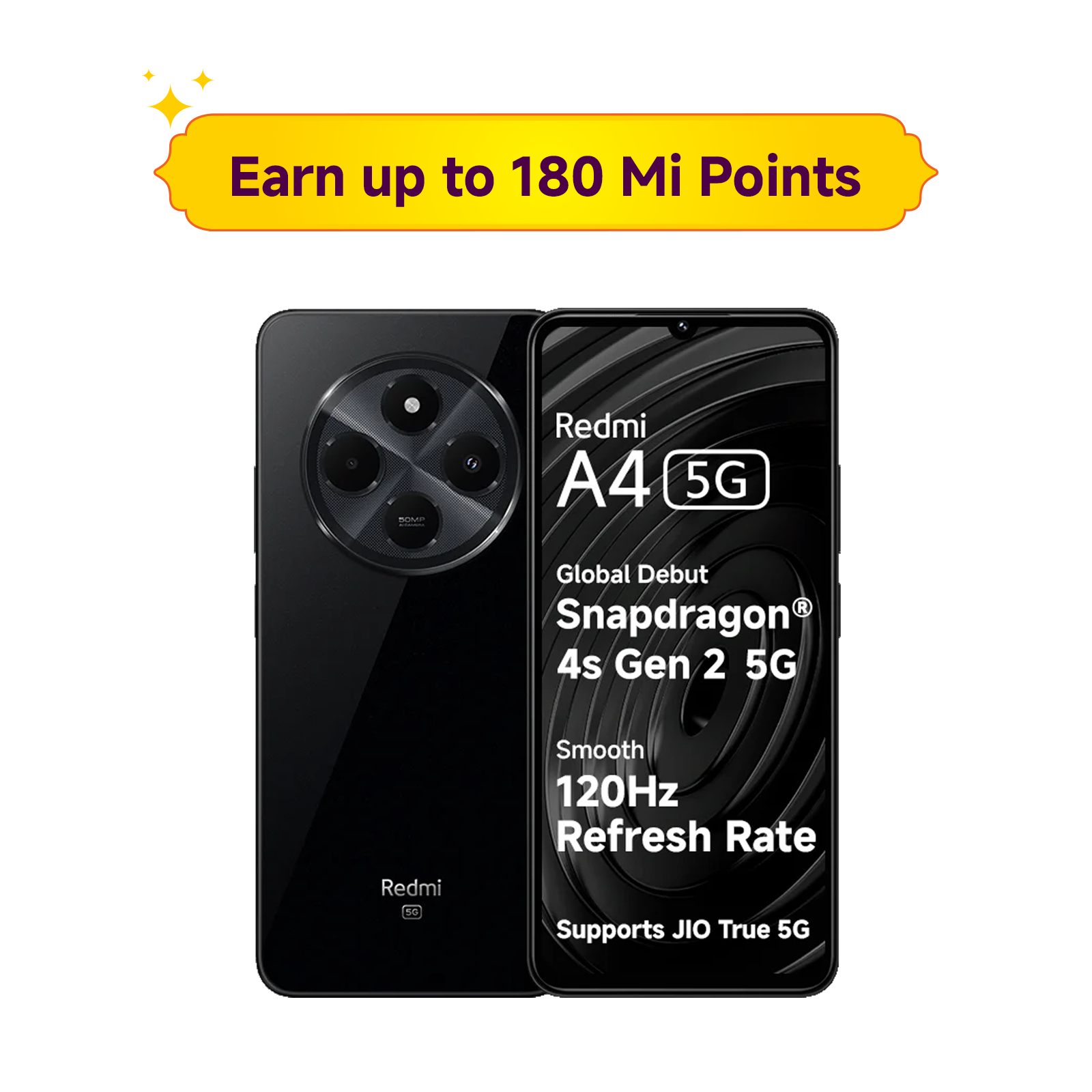 Redmi A4 5G 4 GB + 64 GB Starry Black