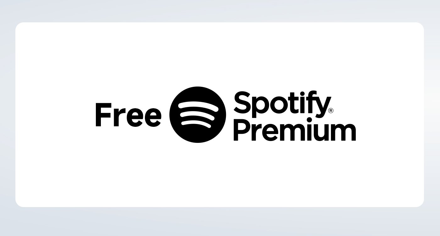 Text containing "Free Spotify Premium" along with the Spotify logo.