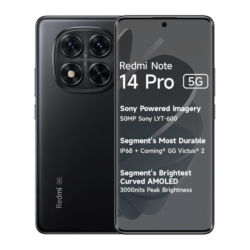 Redmi Note 14 Pro 5G Titan Black 8 GB + 128 GB