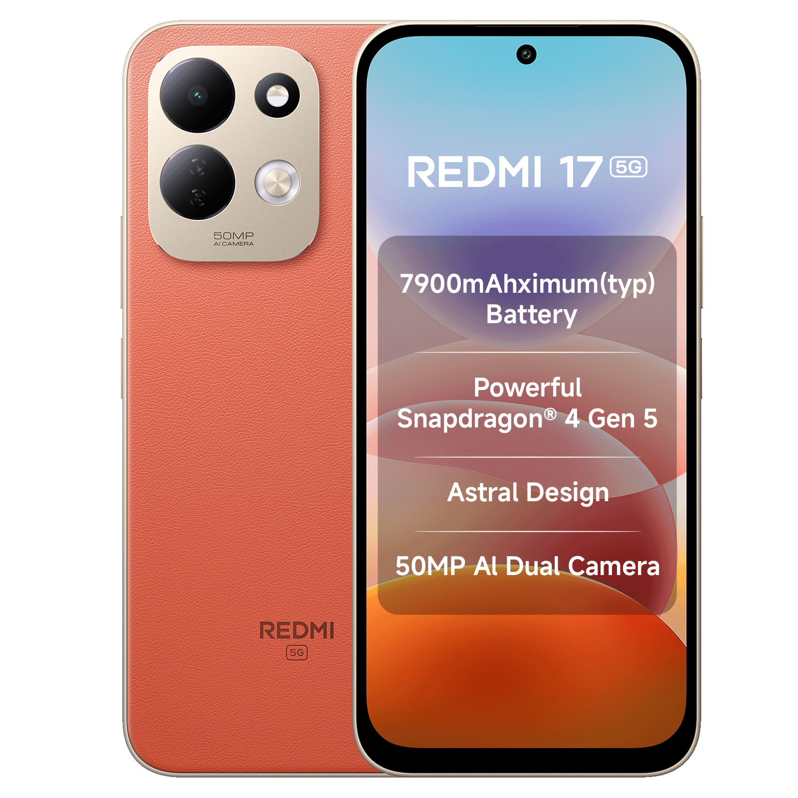 REDMI 17 5G 6 GB + 128 GB Eternal Orange