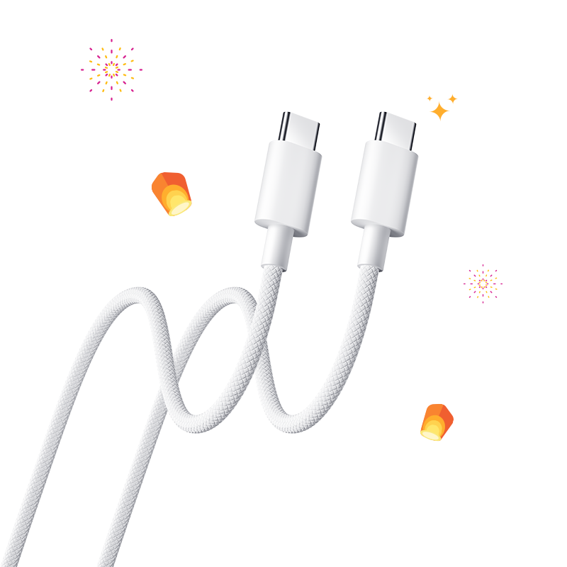 Xiaomi Type-C to Type-C Braided Cable + Xiaomi Type-C to Type-C Braided Cable
