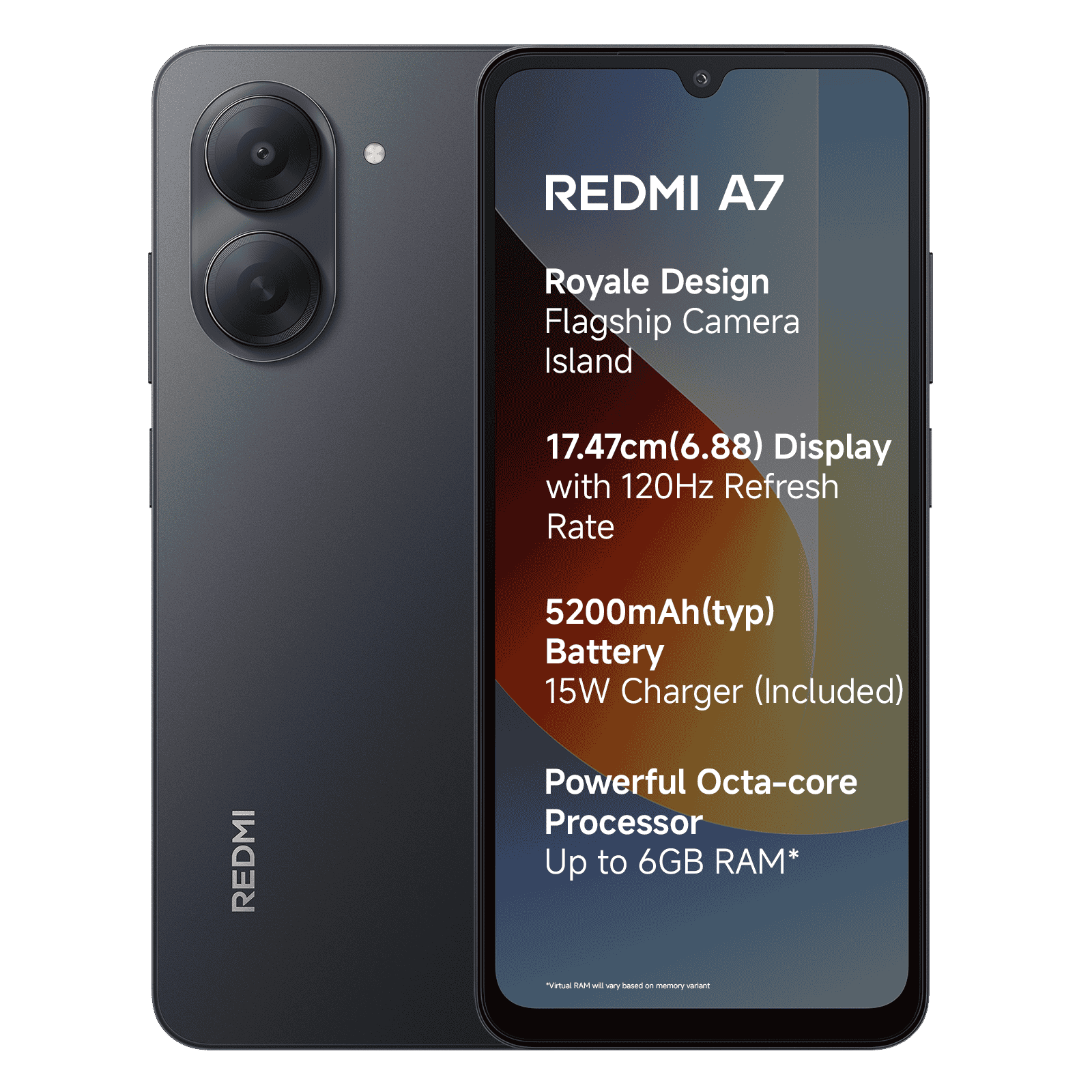 Redmi A7 Black 3 GB + 64 GB