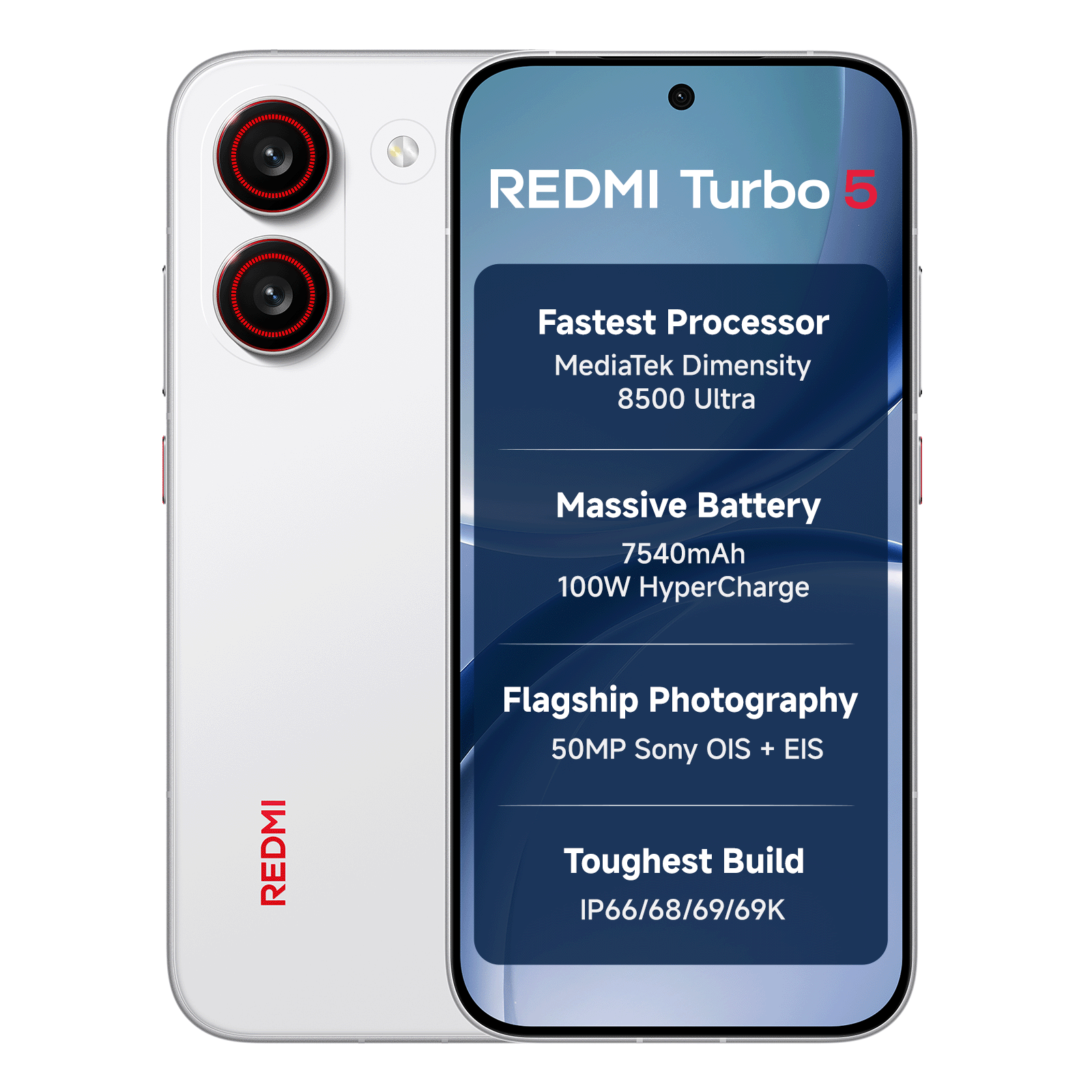 REDMI Turbo 5 Turbo White 8 GB + 256 GB