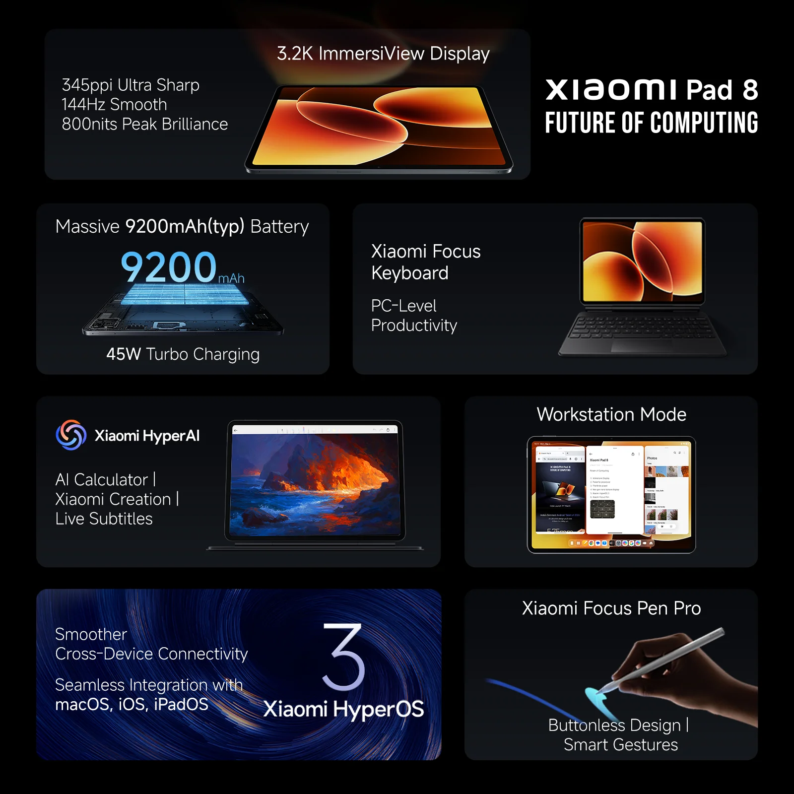 Xiaomi Pad 8 256GB, 12GB RAM 11.2-inch Wi-Fi Tablet (Global Version) 1