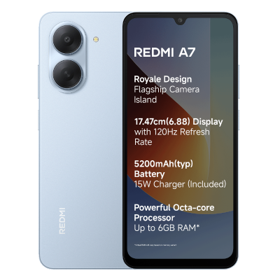 Redmi A7 Sky Blue 3 GB + 64 GB