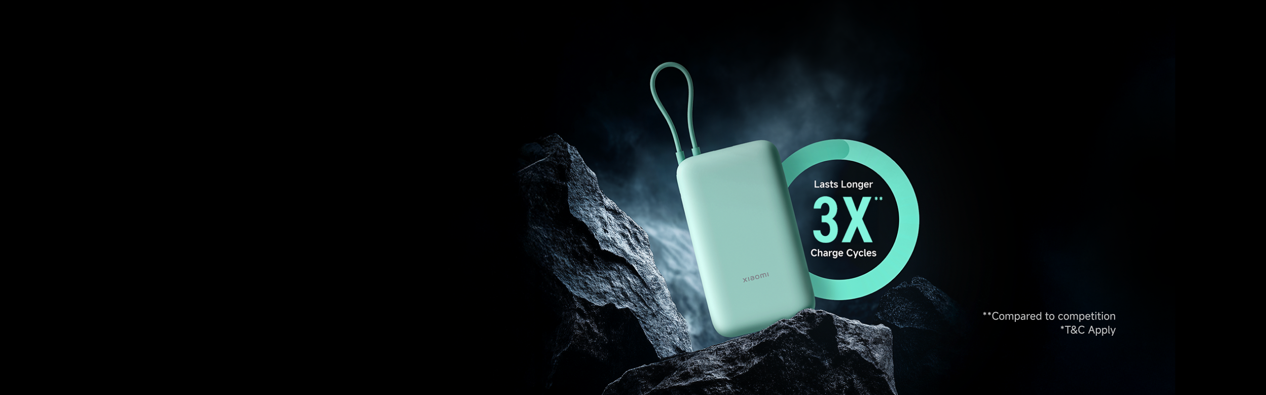 Xiaomi Compact Power Bank with Built-in-Cable 20000 mAh
