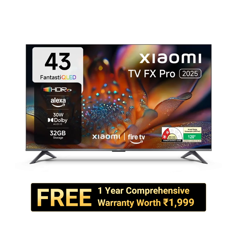 Xiaomi Smart TV FX Pro QLED Series 43 + Mi Extended Warranty TV 1 year