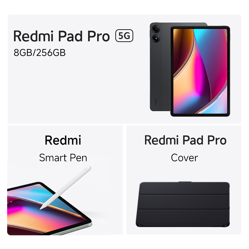 Redmi Pad Pro 5G 8GB 256GB + Redmi Smart Pen + Redmi Pad Pro Cover 