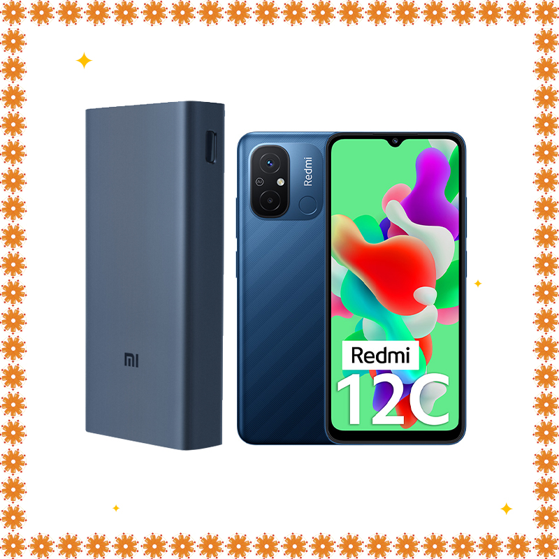Redmi 12C 4GB 64GB + 20000mAh Mi Power Bank 3i