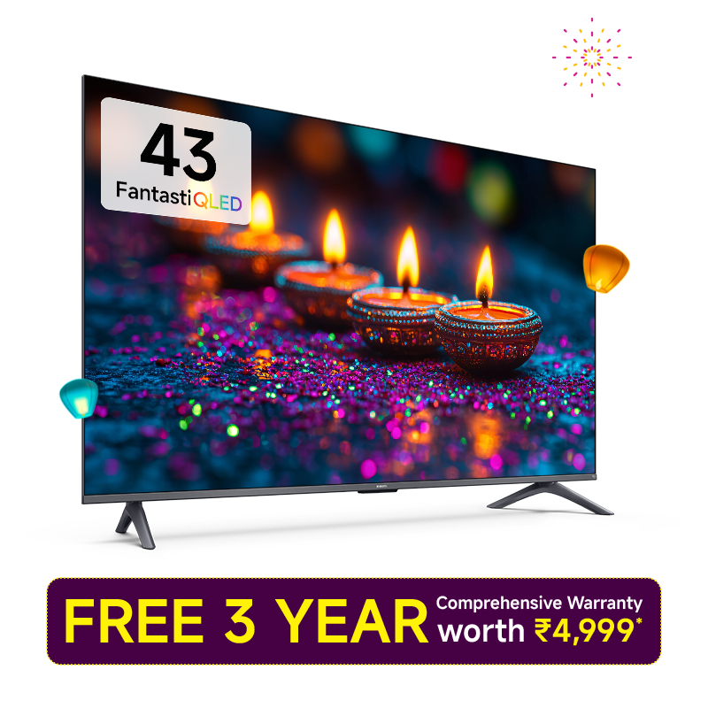 Xiaomi Smart TV FX Pro QLED Series 43 + Mi TV Extended Warranty