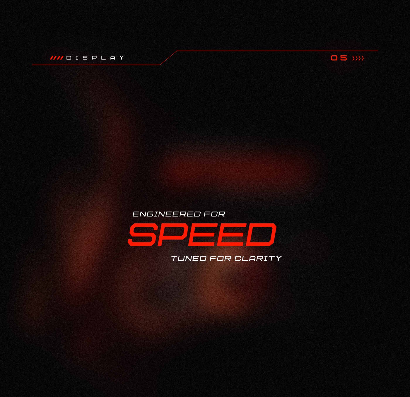 A person is holding a smartphone, showcasing its design. The background features dynamic red and black elements, emphasizing speed. Text reads: "Fast isn't just a feature anymore. It's the default." and "THIS IS HOW SPEED LOOKS LIKE."