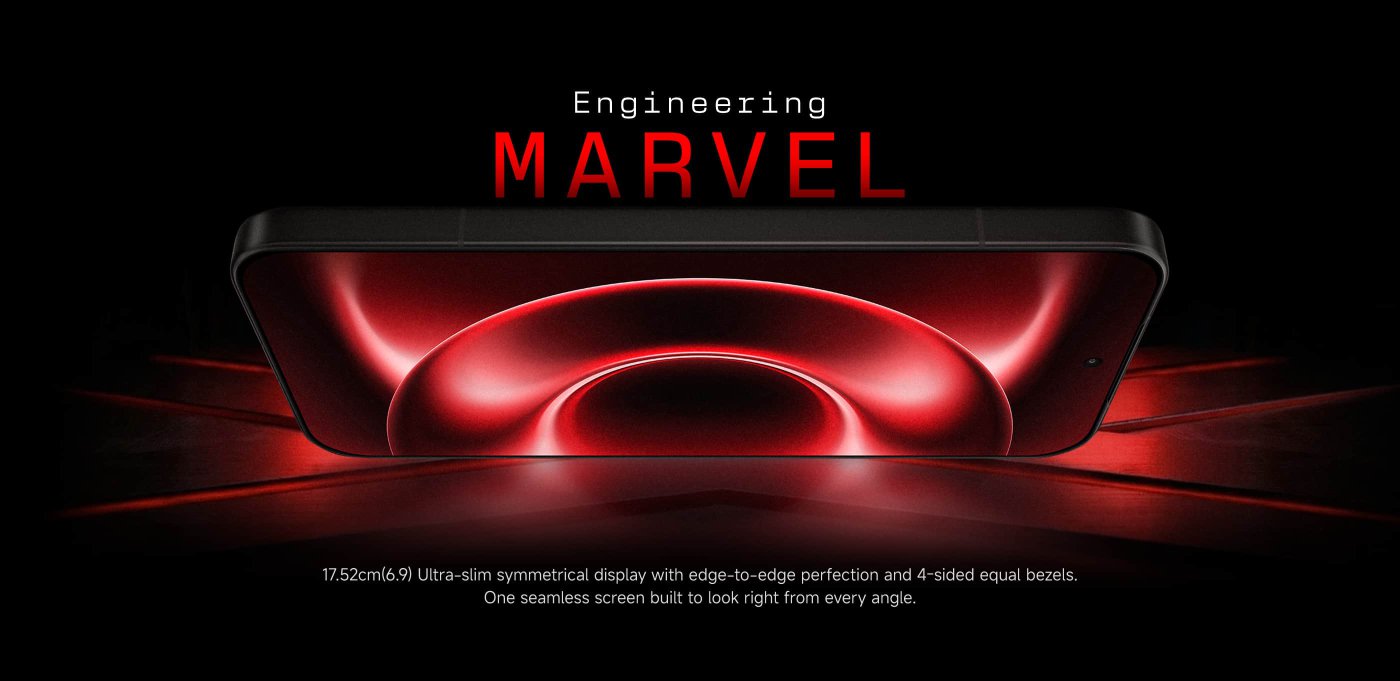 A hand is holding a Xiaomi 17 Ultra smartphone, prominently featuring its camera lens. The background is black with bold red lettering that says "Ultra," and there's a tagline "Rule The night" above the phone.