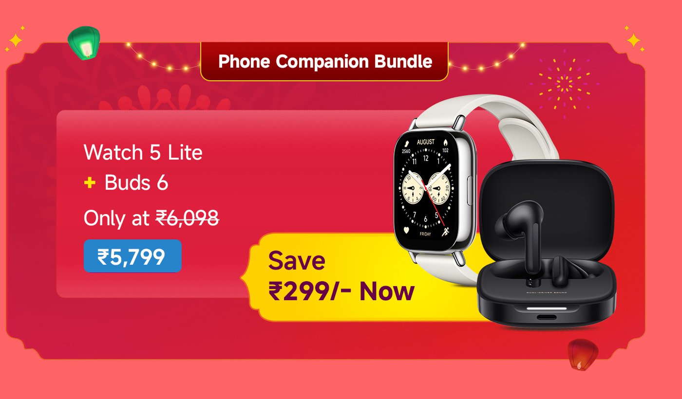 The Redmi Note 14 Pro+ 5G smartphone comes with a complimentary Watch 5 Active, valued at ₹4,999.