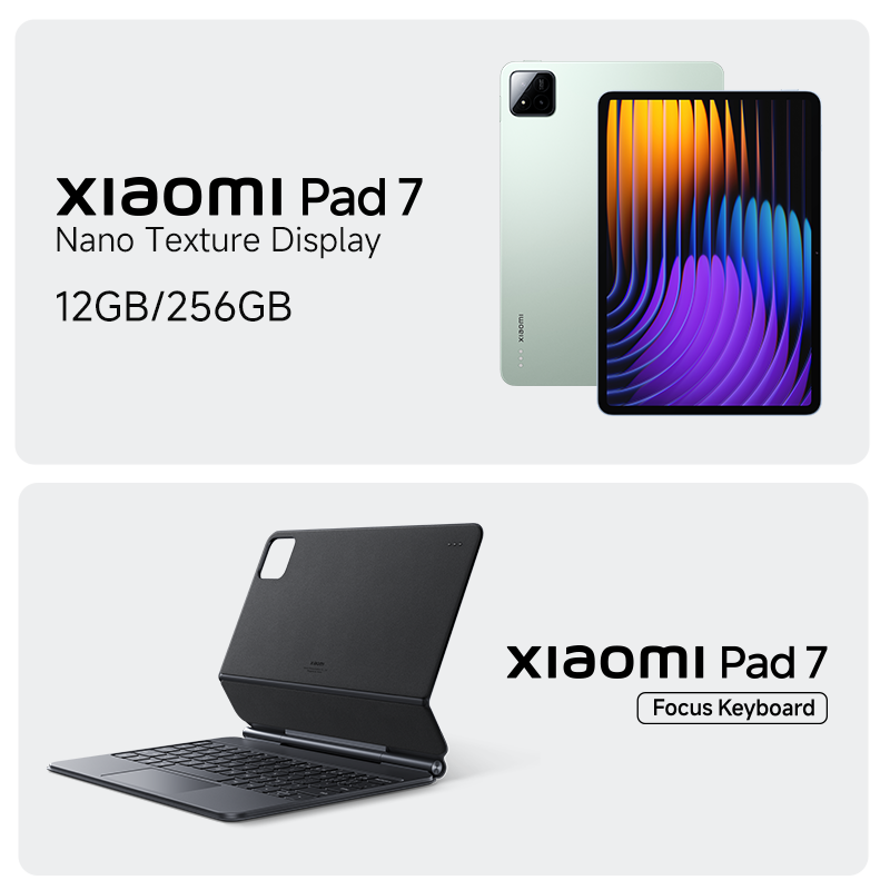 Xiaomi Pad 7 Nano Texture Display 12 GB 256 GB + Xiaomi Pad 7 / 7 Pro Focus Keyboard