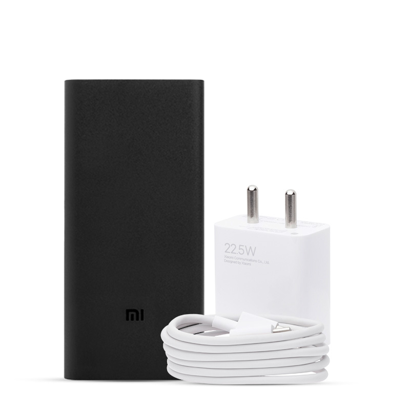 20000mAh Mi Power Bank 3i + 22.5W Fast Charger Combo + Mi USB Type C Cable