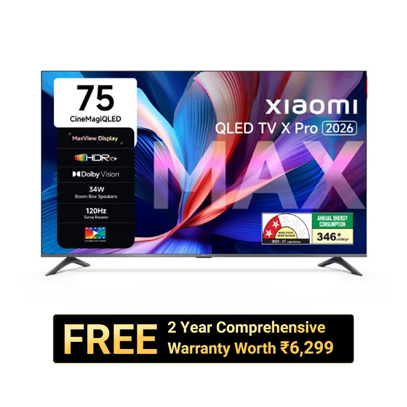 Xiaomi QLED TV X Pro 75 2025  + Mi Extended Warranty TV 2 year