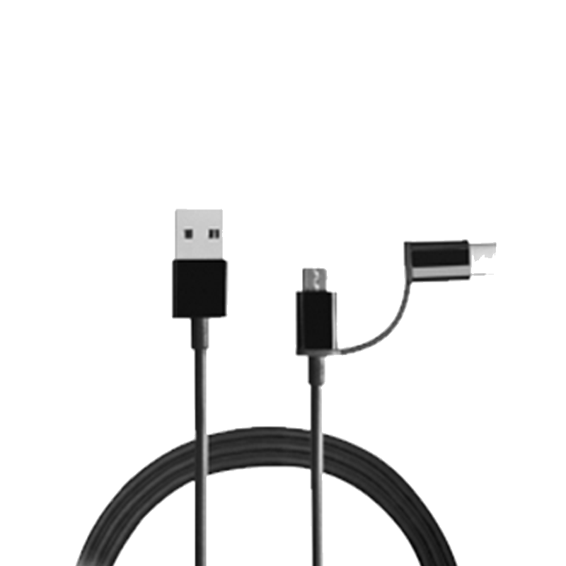 Mi 2-in-1 USB Cable (Micro USB to Type C) 100cm Black