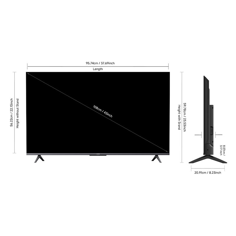 Xiaomi Smart TV A Pro 4K 43 (1.08m)]Product Info - Mi India