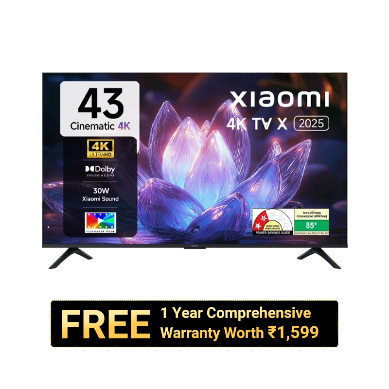 Xiaomi Smart TV X Series 43 + Mi Extended Warranty TV 1 year