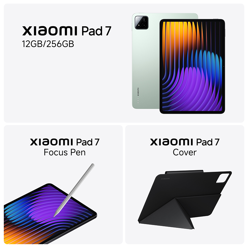 Xiaomi Pad 7 12GB 256GB + Xiaomi Focus Pen + Xiaomi Pad 7 Cover Black