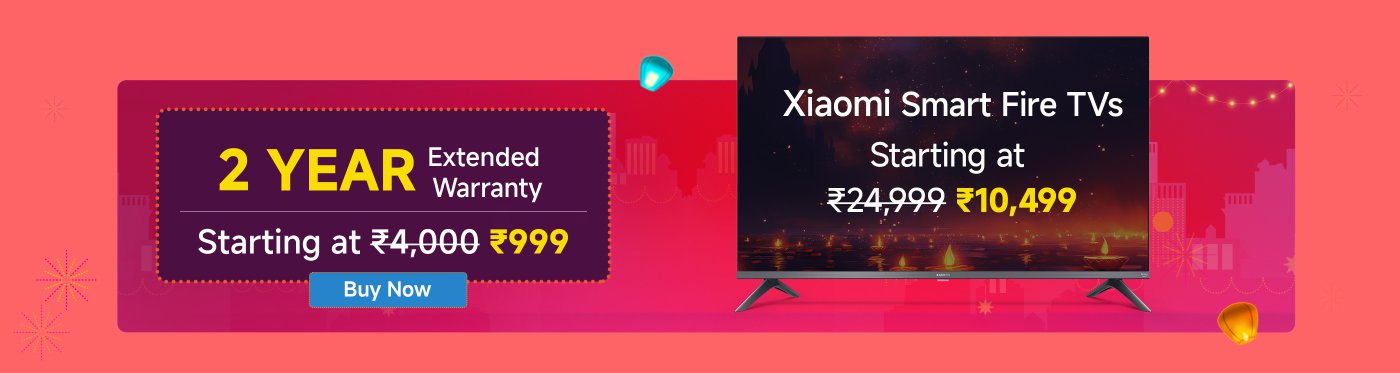 Provides a free comprehensive warranty for Xiaomi Google TV for up to three years, valued at ₹10,000.