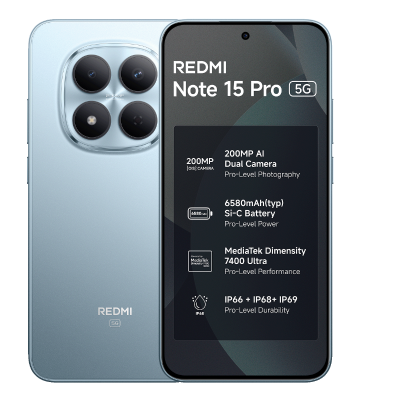 Redmi Note 15 Pro 5G Mirage Blue 8 GB + 128 GB