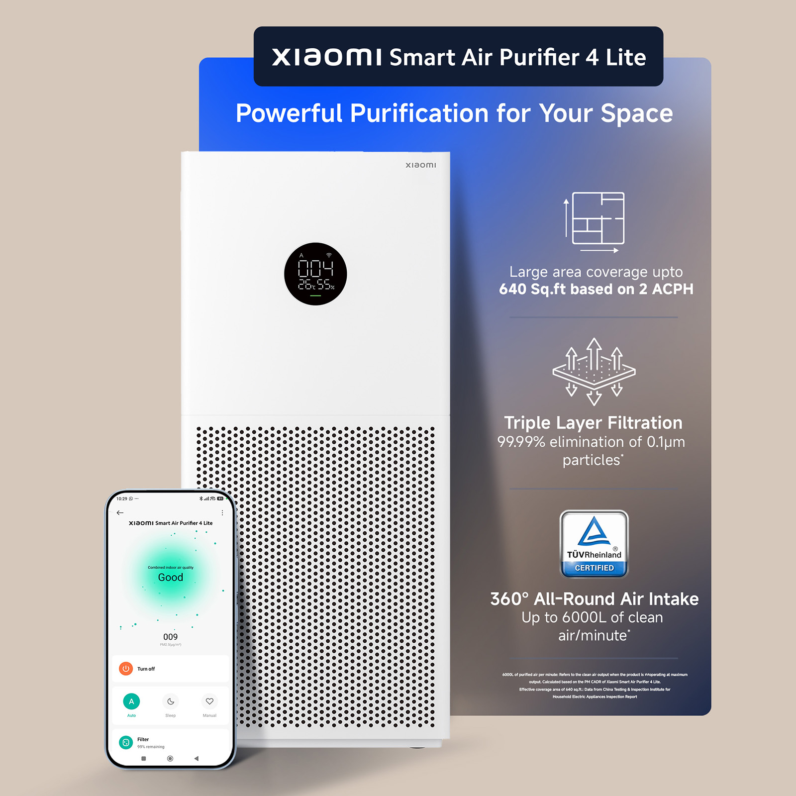 Xiaomi Smart Air Purifier 4 Lite