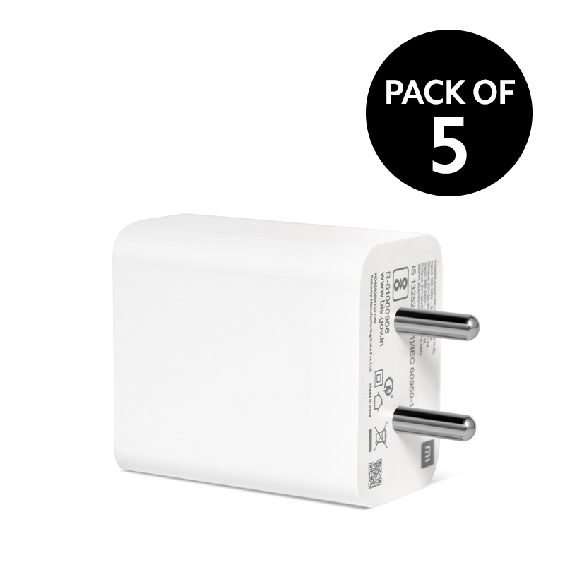 Mi 33W SonicCharge 2.0 Charger White (Pack of 5)