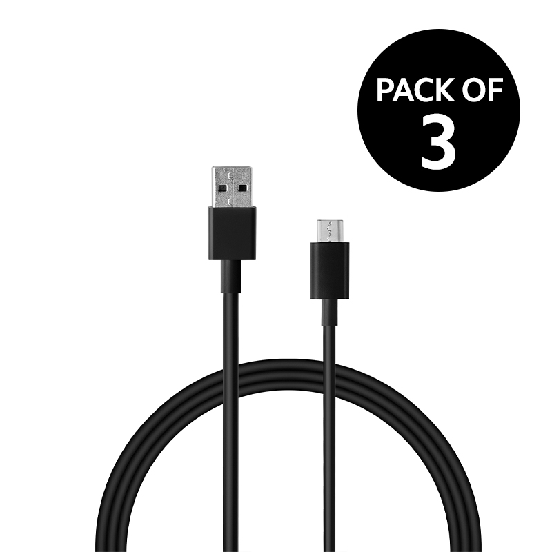 Mi USB Type C Cable Black (Pack of 3)