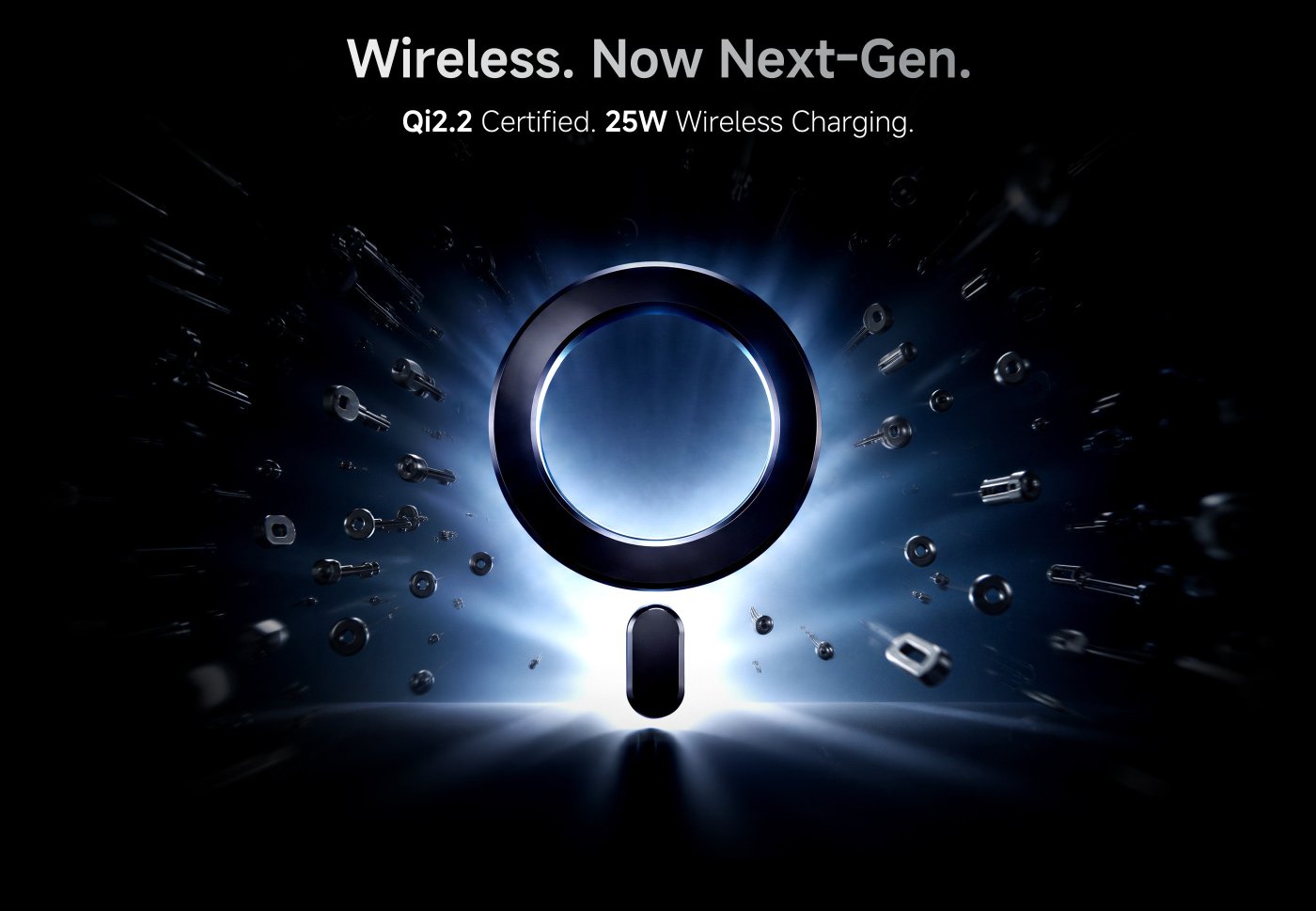 A sleek power bank is depicted, featuring 45W wired charging and a capacity of 10,000 mAh. It is shown hovering above a hand, emphasizing its portability and power. The text highlights the product's capability to meet bigger power demands.